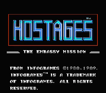 Hostages - The Embassy Mission (Japan) screen shot title